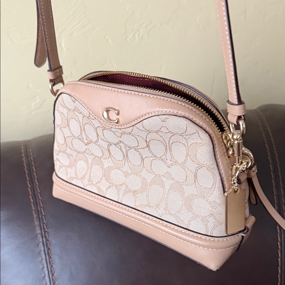 Coach Beige and Tan Crossbody Bag - Picture 3 of 3
